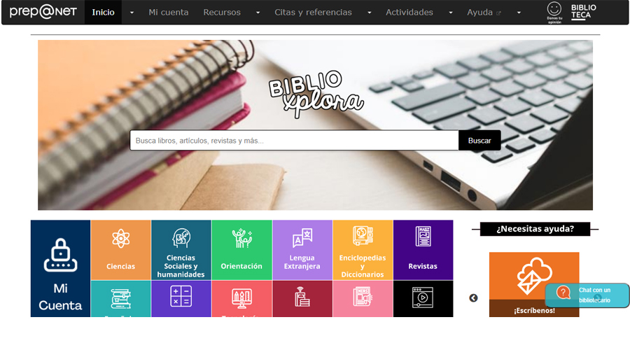 Biblioteca digital del programa social Prepanet en linea del Tec de Monterrey